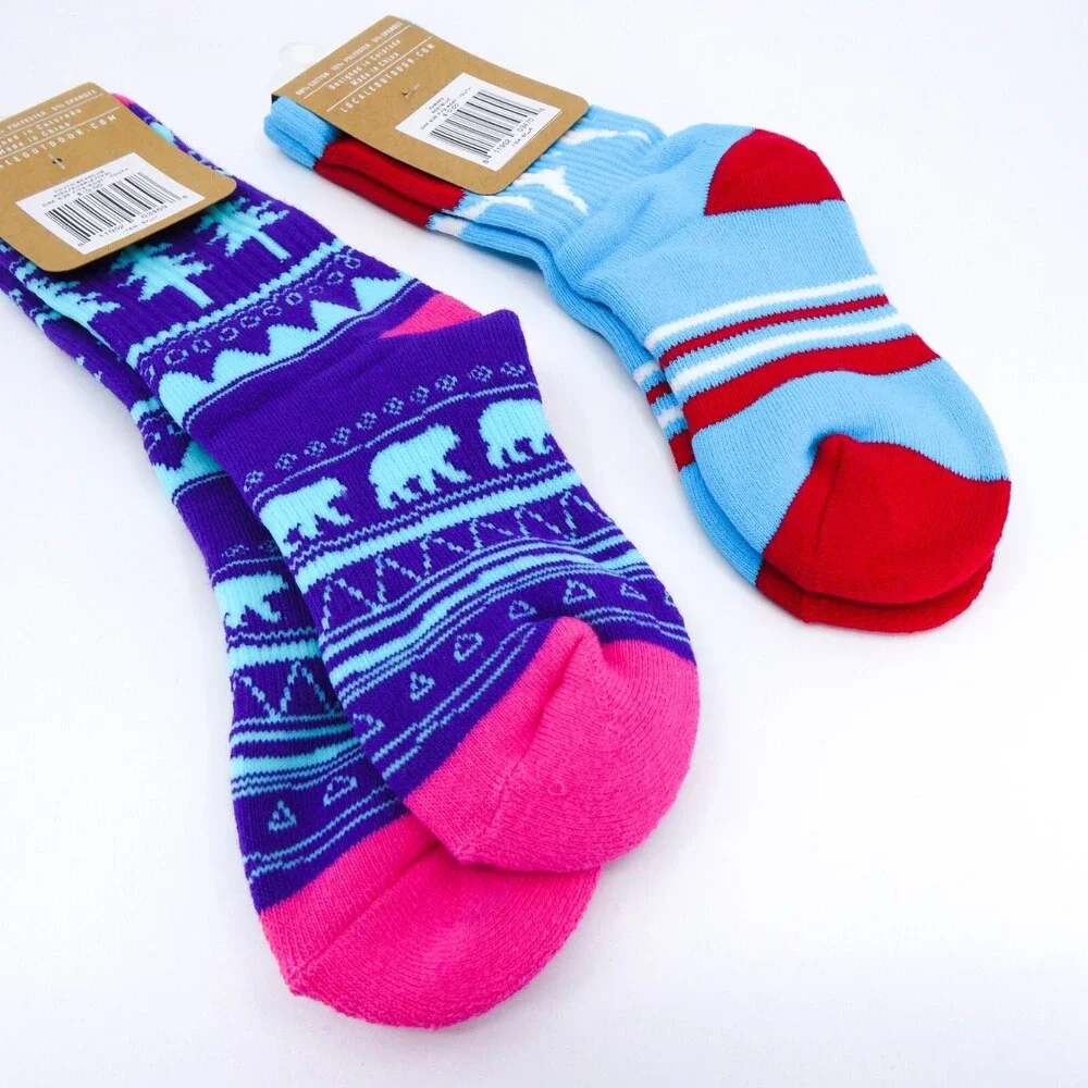 Locale Outdoor Socks 2 Pairs Youth One Size‎ 11 - 1 Nature Winter Sport Ski New